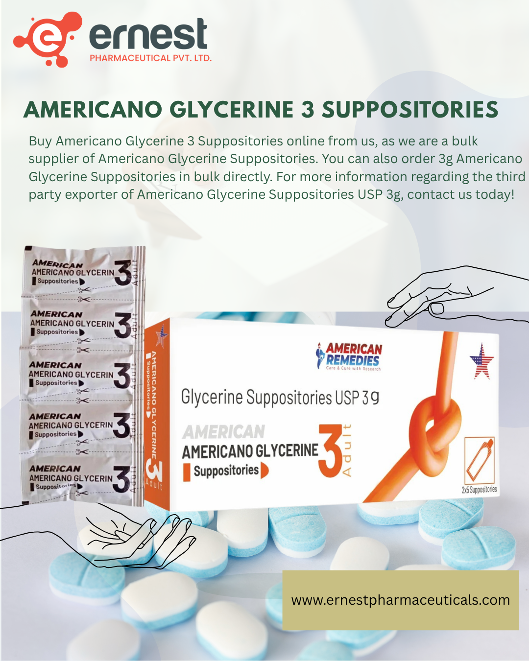 Americano Glycerine 3 Suppositories