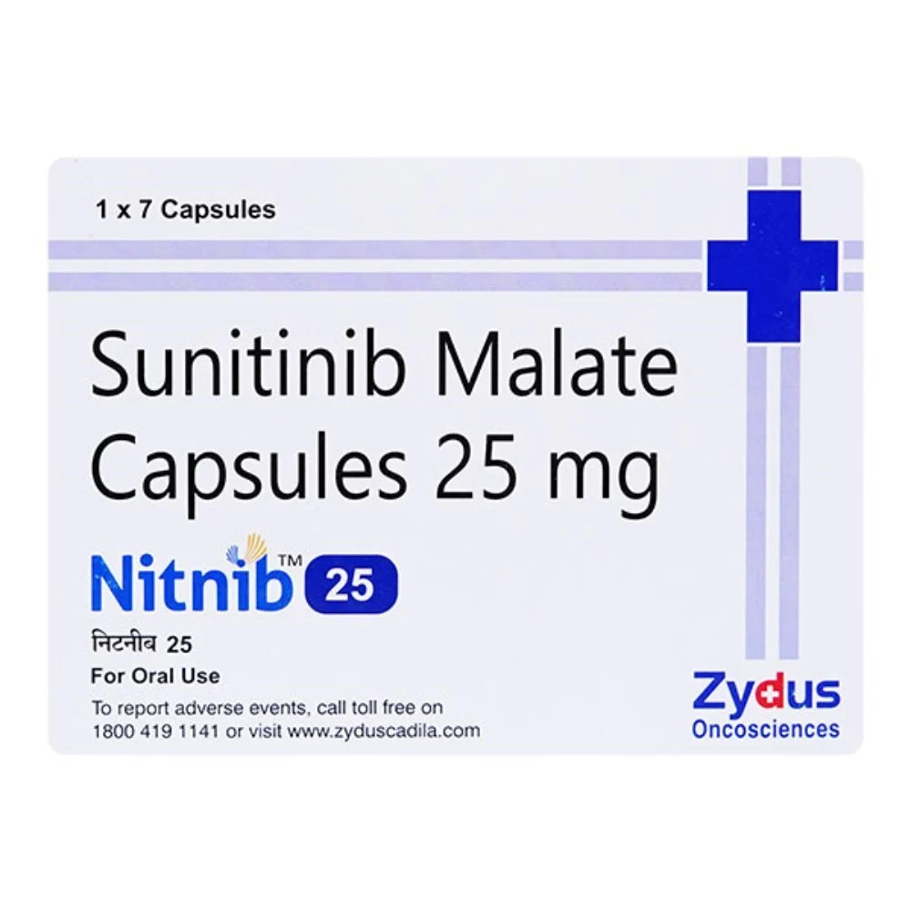 Nitnib 25mg Capsule (Sunitinib) | Global Oncology Exporter: USA, UK, Thailand, Australia,