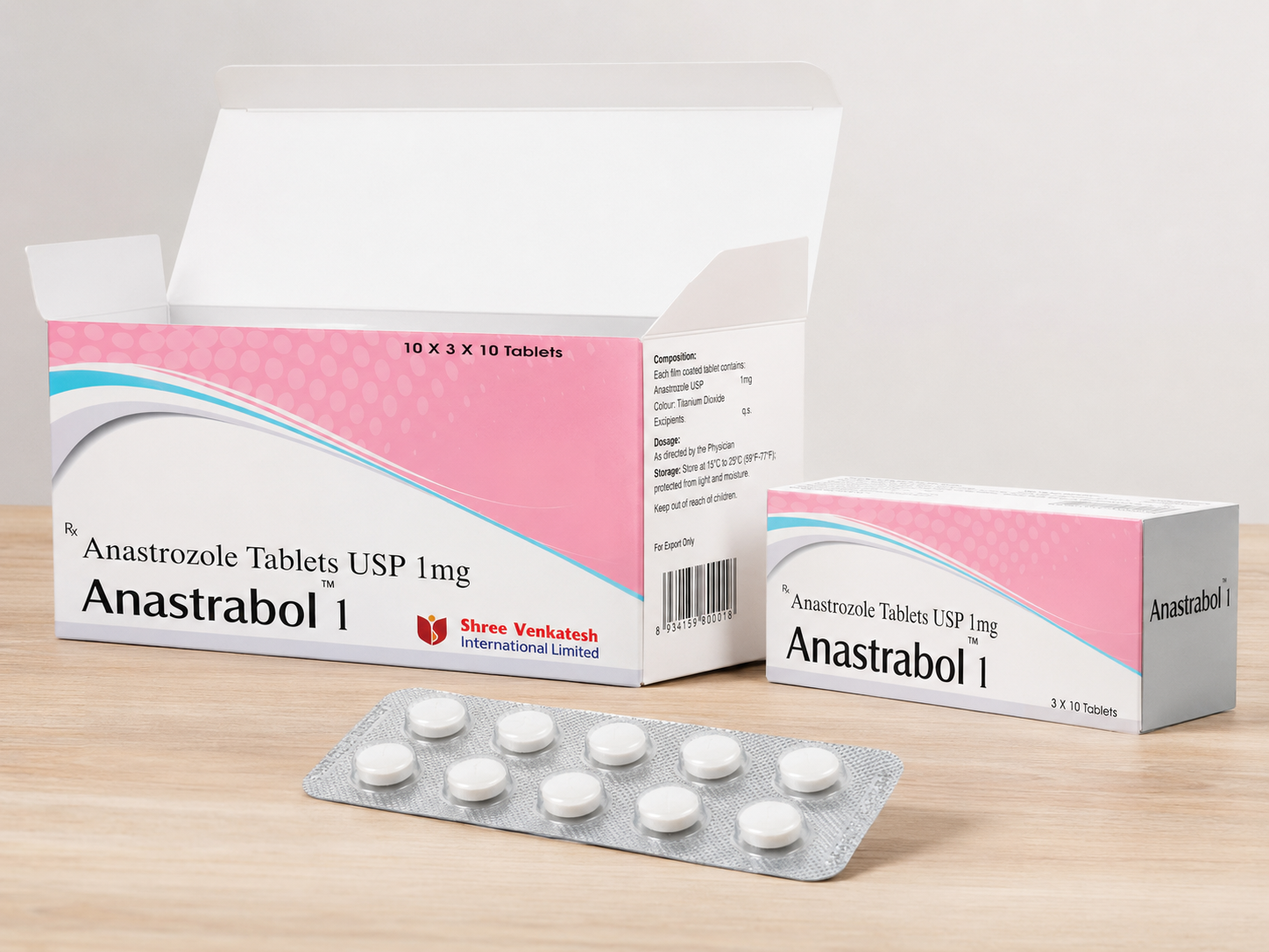 Anastrabol (Anastrozole 1mg) Tablets: Verified Pharmaceutical Exporter from India | Bulk Supplier for USA, UK, Australia, Thailand, Singapore & Jamaica