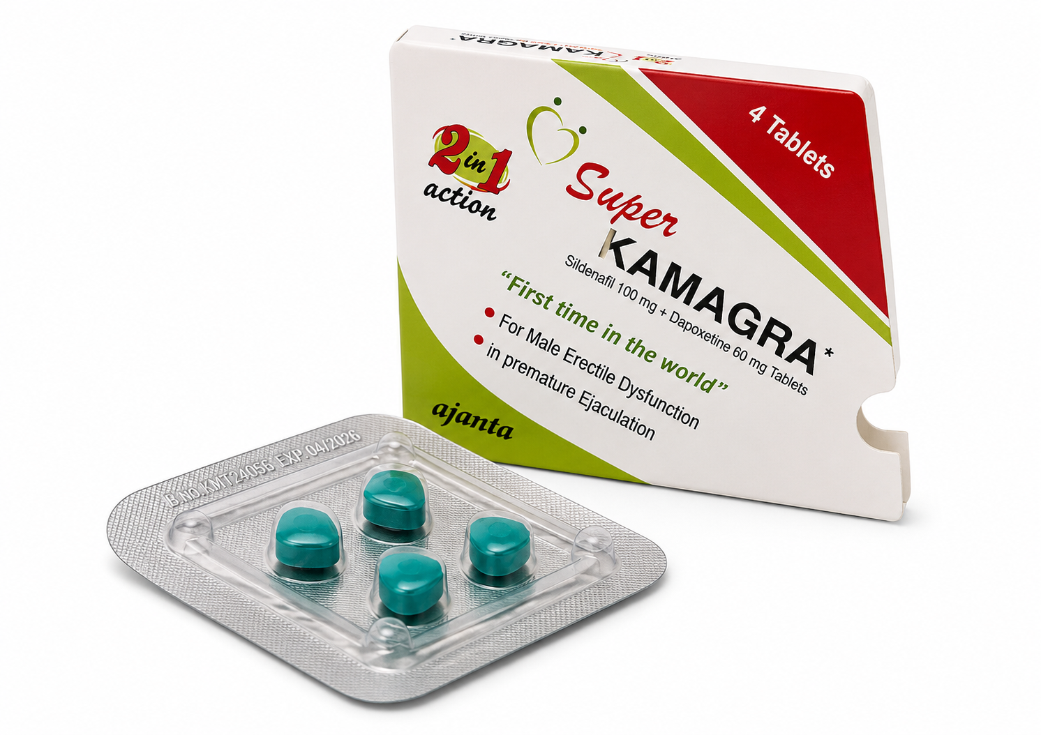 Super Kamagra (Sildenafil and Dapoxetine) Tablet