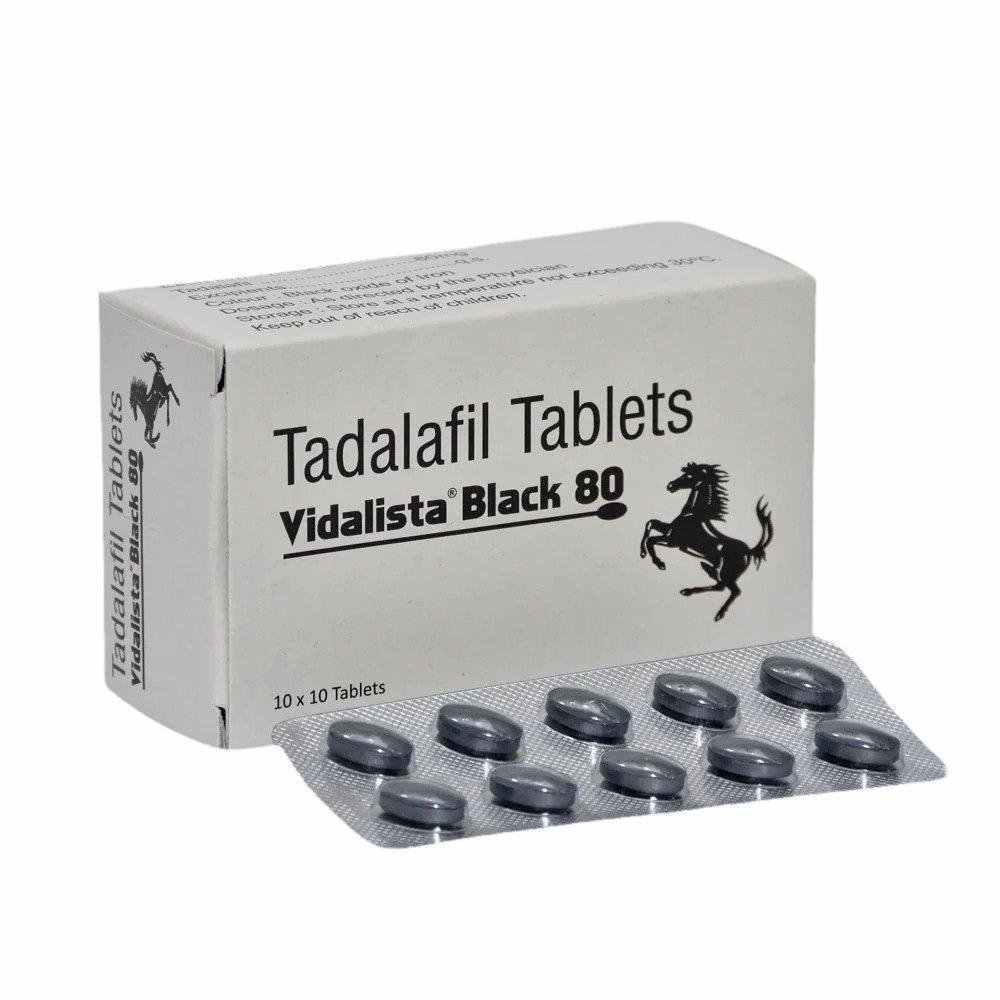 Vidalista Black 80mg (Tadalafil 80mg) Tablet